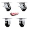 Service Caster 4 Inch Glass Filled Nylon Caster Set with Roller Bearing 2 Brakes and 2 Rigid SCC-35S420-GFNR-SLB-2-R-2 - alternate 7